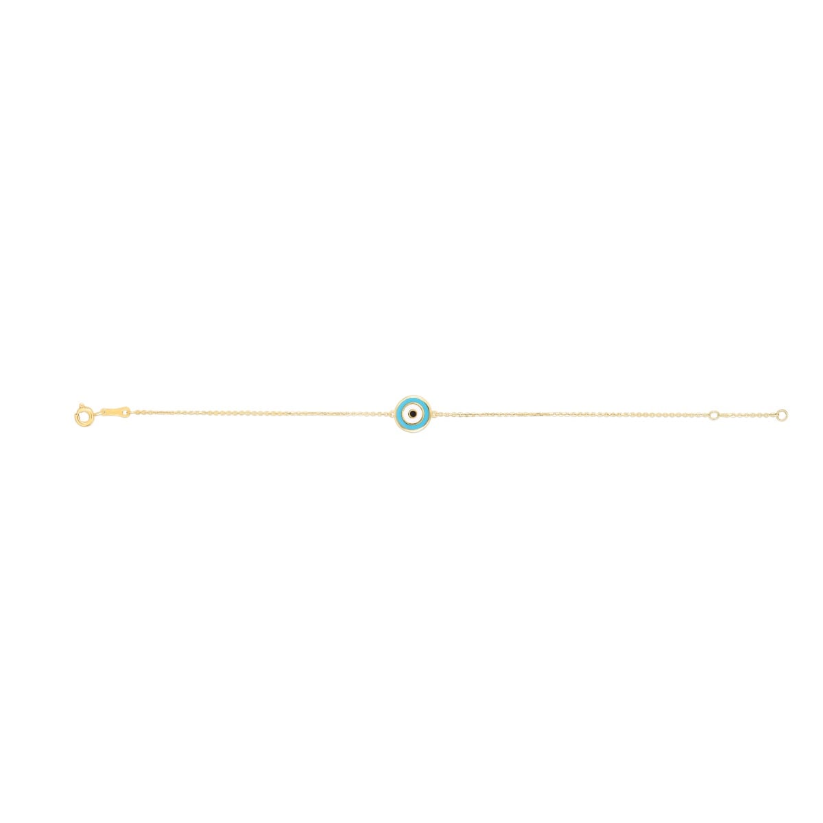 14K Blue Evil Eye Bracelet