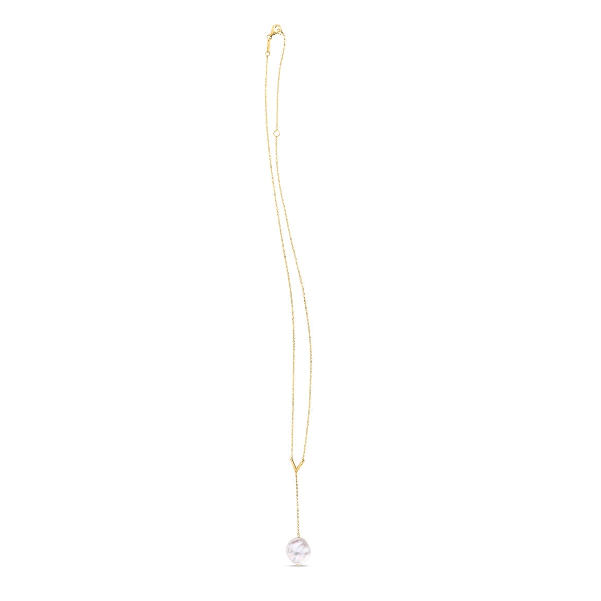 14K Tesoro Pearl Lariat Necklace