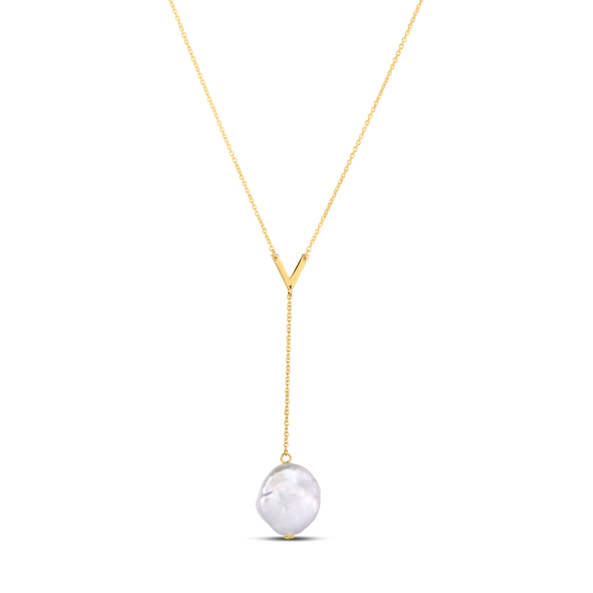 14K Tesoro Pearl Lariat Necklace