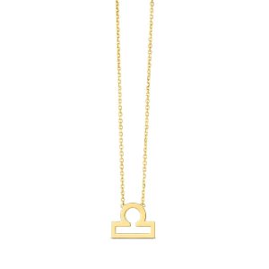 14K Gold Libra Necklace
