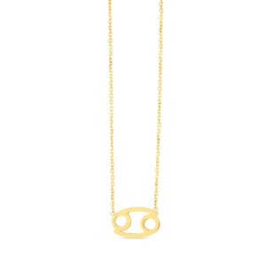 14K Gold Cancer Necklace