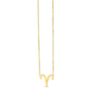 14K Gold Aries Necklace