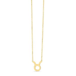 14K Gold Taurus Necklace