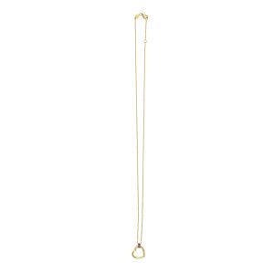 14K Baguette Gemstone Heart Necklace