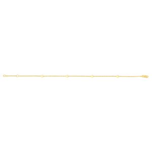 14K Gold Heart Anklet