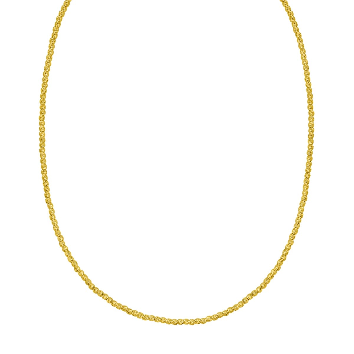 14K 2.3mm Bead Chain Necklace