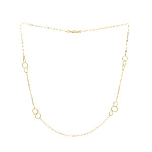 14K Twisted Link Paperclip Necklace