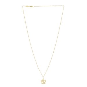 14K Cutout Star Pendant