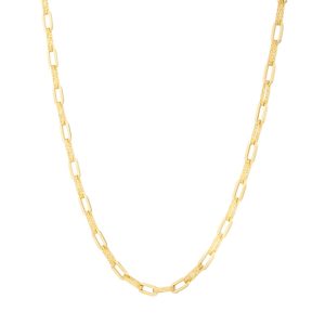 14K 4mm Diamanté Paperclip Necklace