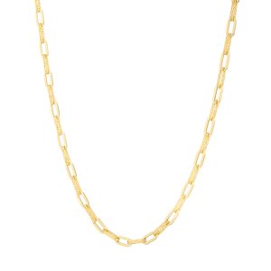 14K 4mm Diamanté Paperclip Bracelet