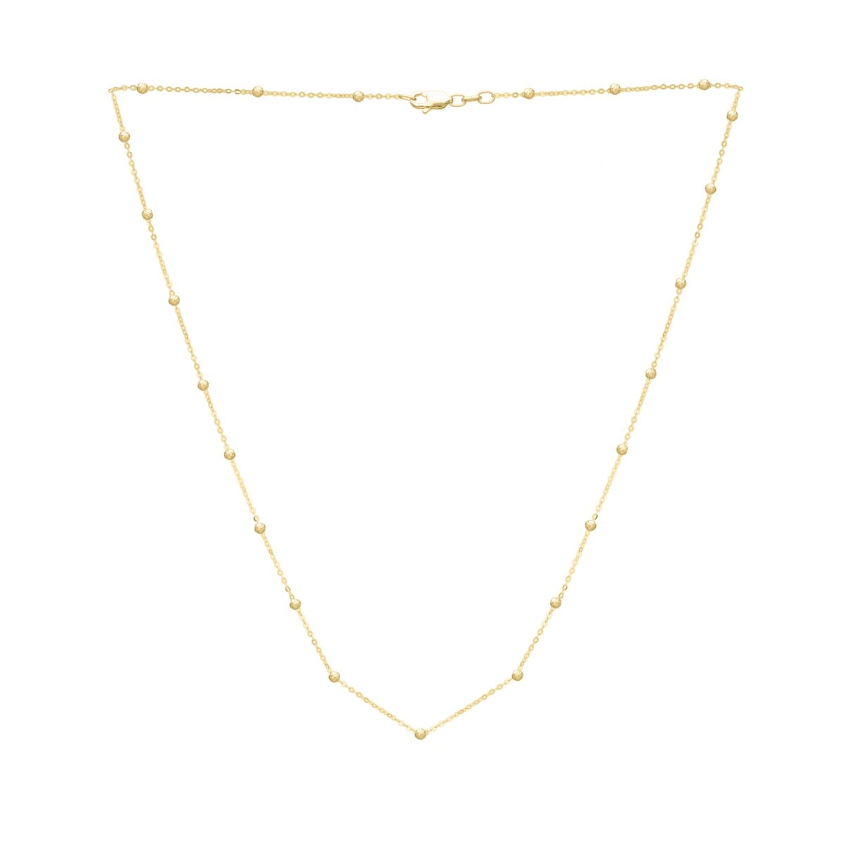 14K Saturn Bead Chain Necklace