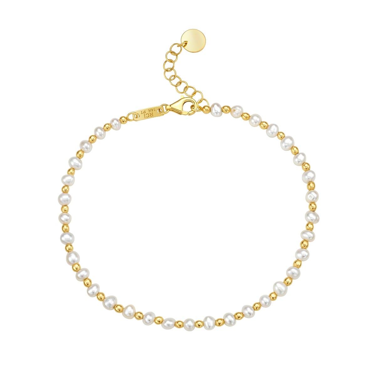 14K & Pearl Bead Necklace