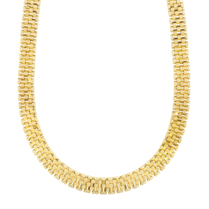 14K Faceted Panther Link Necklace