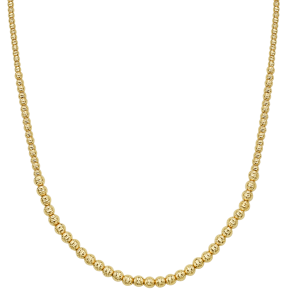 14K Graduated Bead Necklace