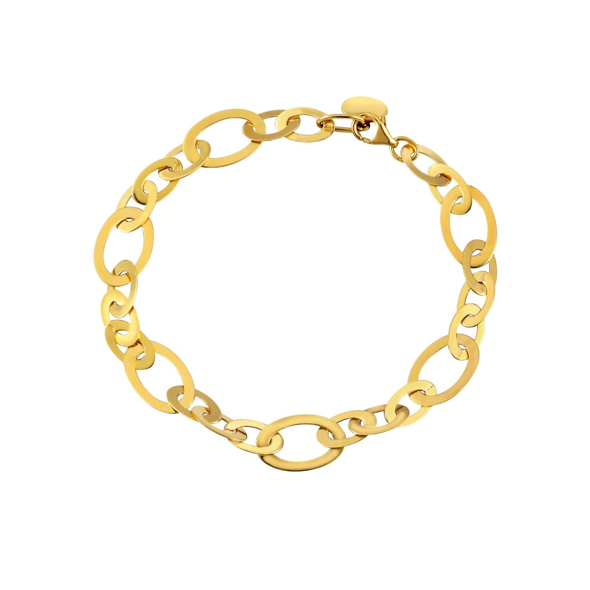 14K Gold Large Oval Link Necklace