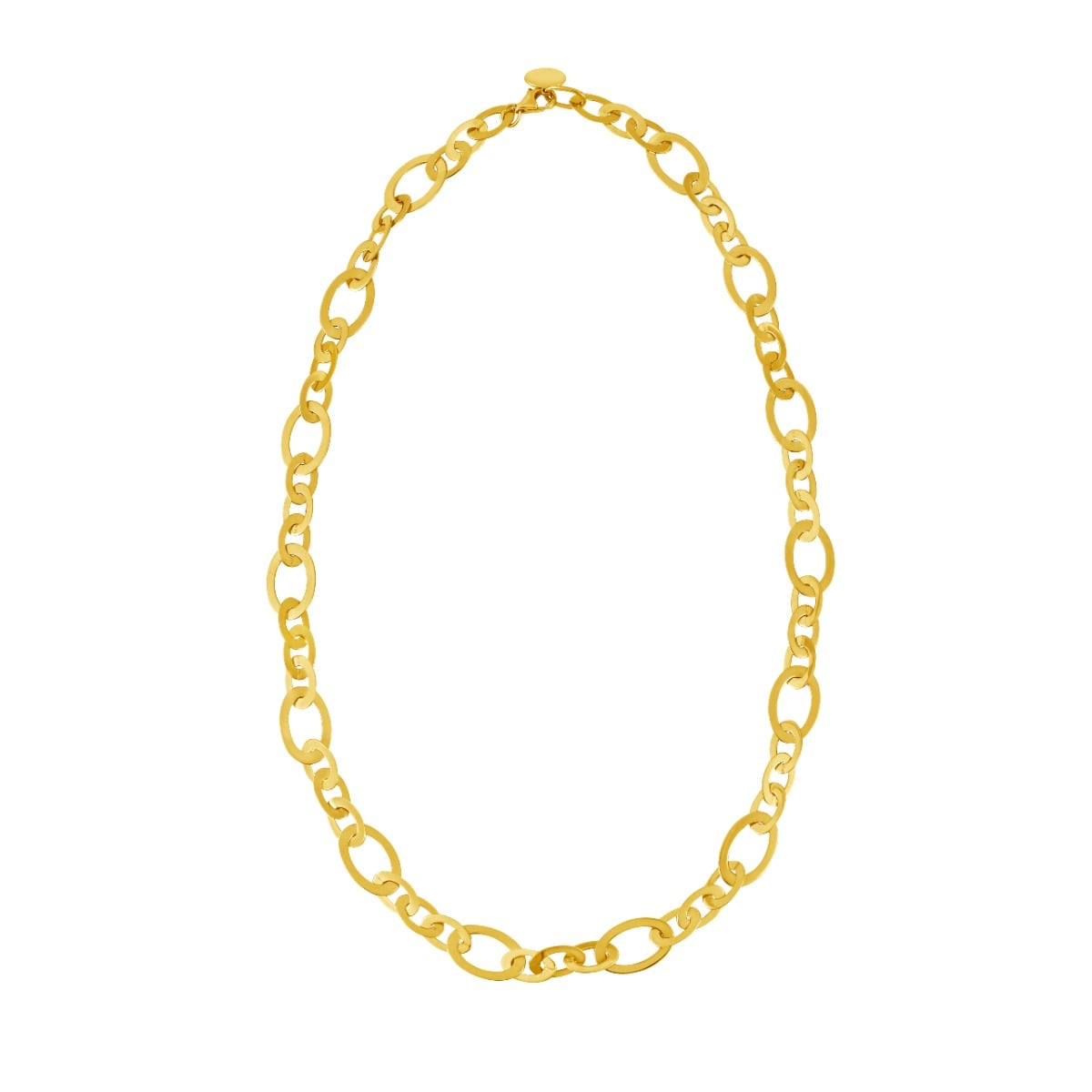 14K Gold Large Oval Link Necklace