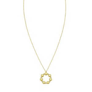 14K Diamond Circle Bauble Necklace