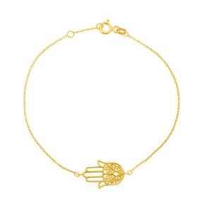 14K Gold Hamsa Bracelet