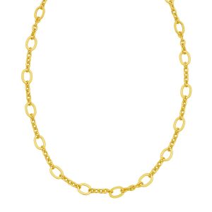 14K Five & One Oval Link Chain