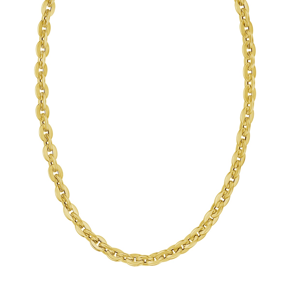 14K Mirror Rolo Link Chain