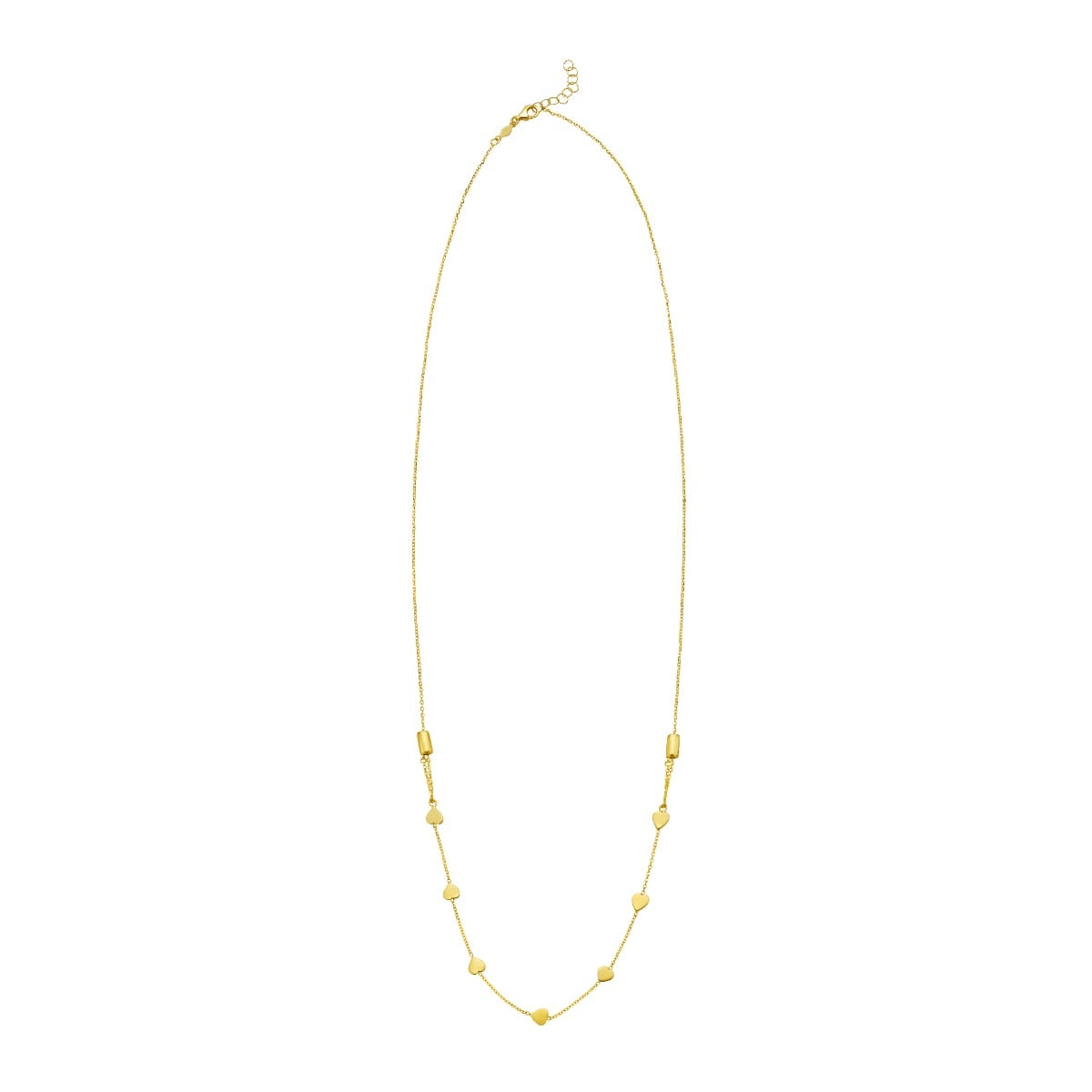 14K Adjustable Heart Link Necklace