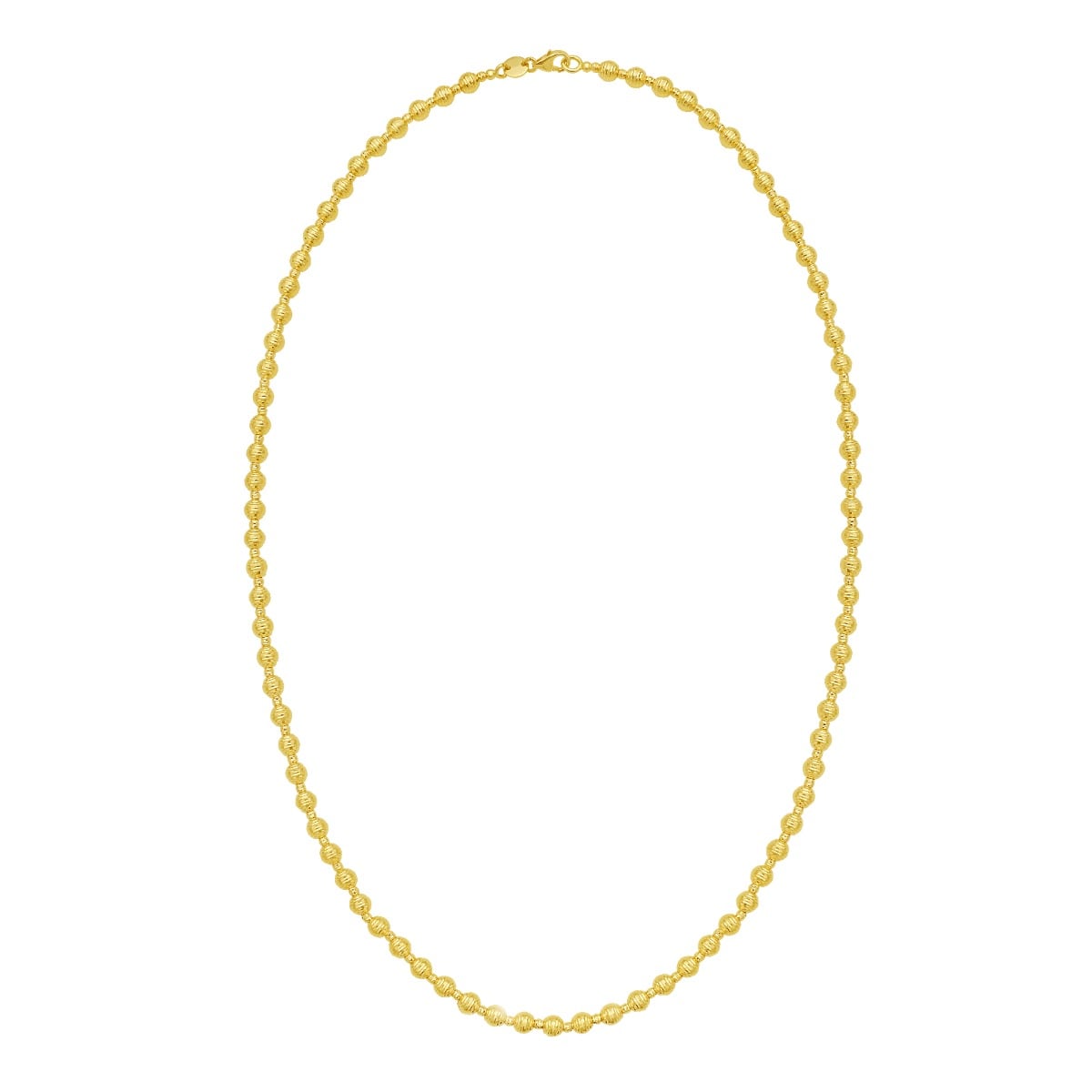 14K Disco DC Bead Necklace