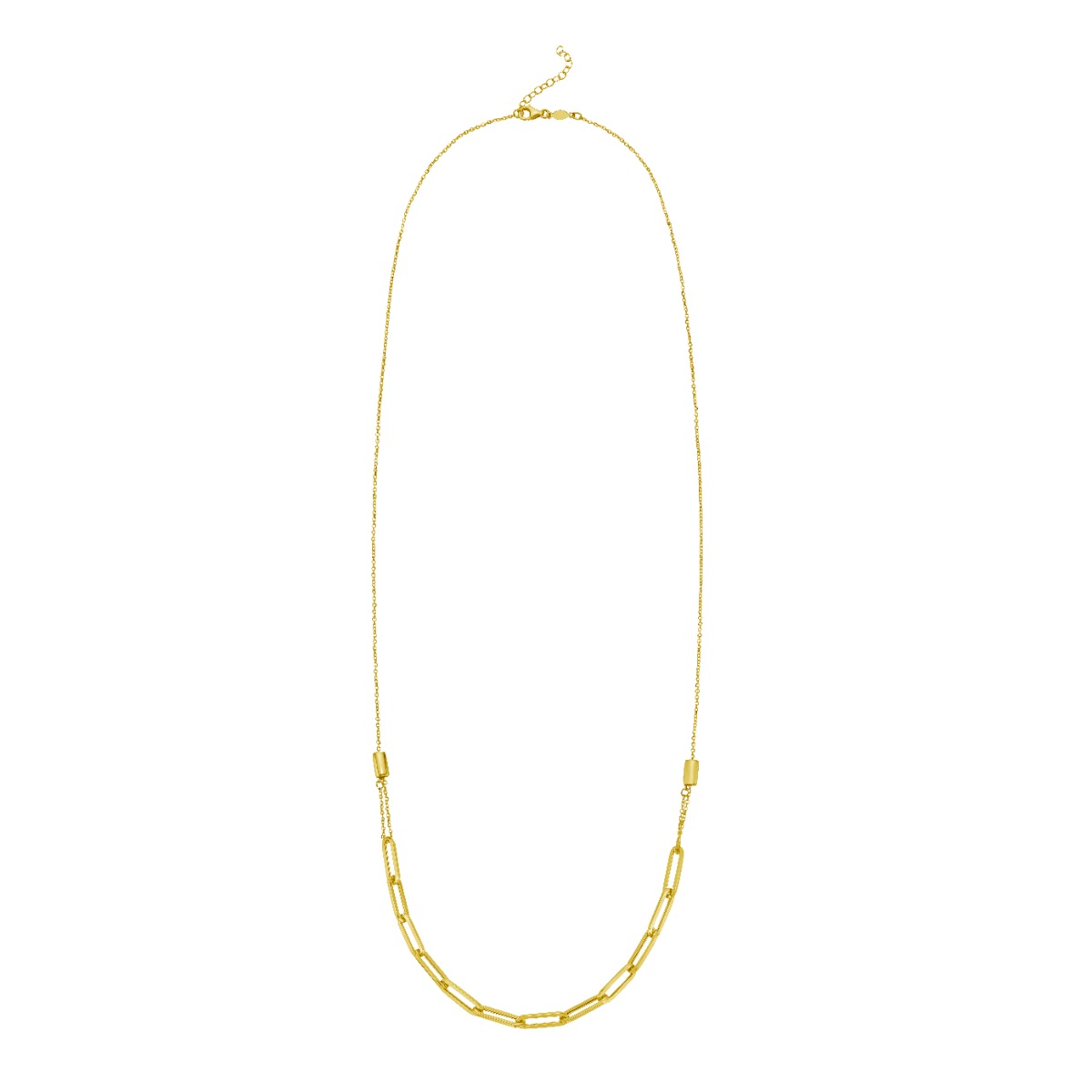 14K Adjustable Paperclip Necklace