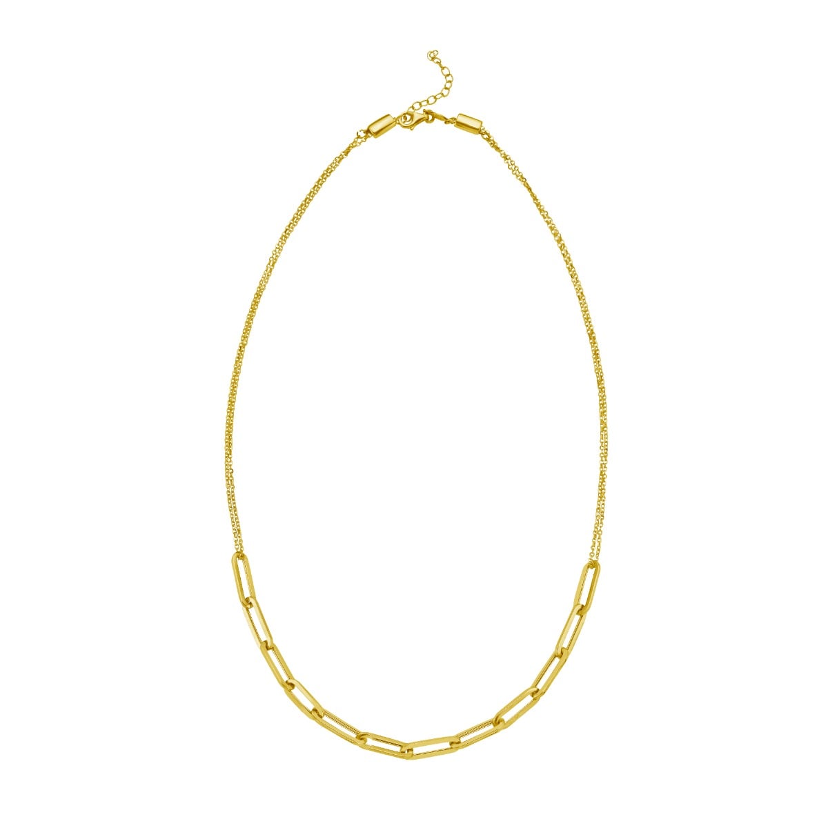 14K Adjustable Paperclip Necklace
