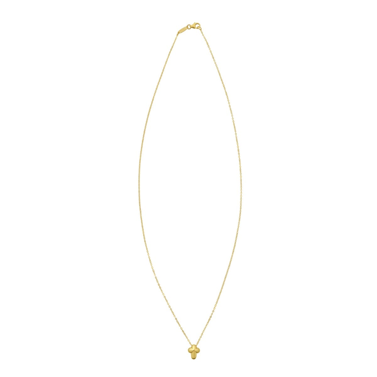 14K Puffed Mini Cross Pendant