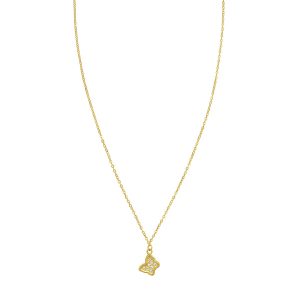 14K Petite Diamond Butterfly Necklace