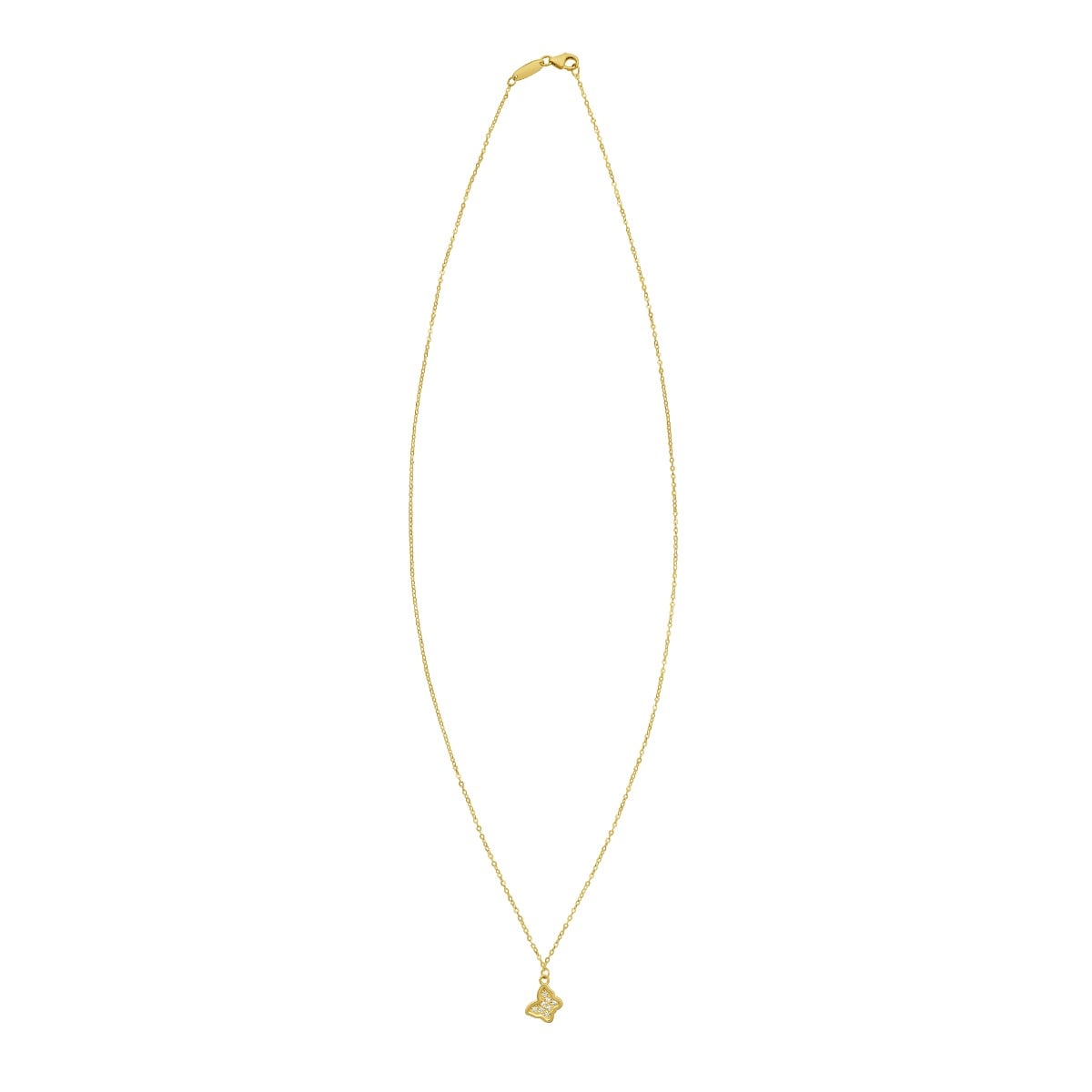 14K Petite Diamond Butterfly Necklace