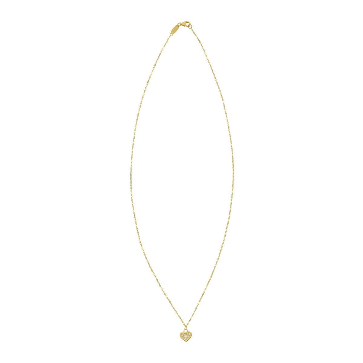 14K Petite Diamond Heart Necklace