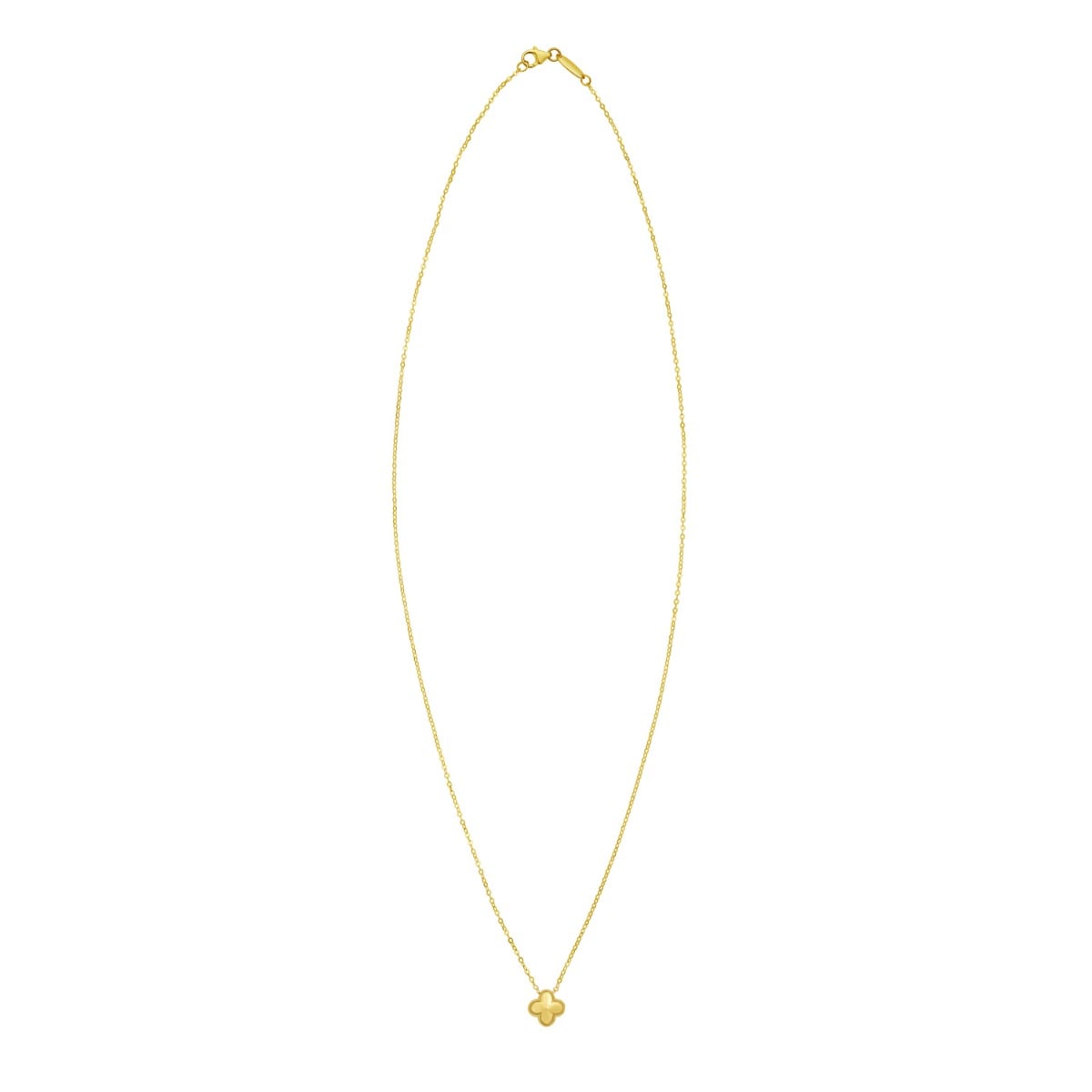 14K Puffed Mini Clover Pendant