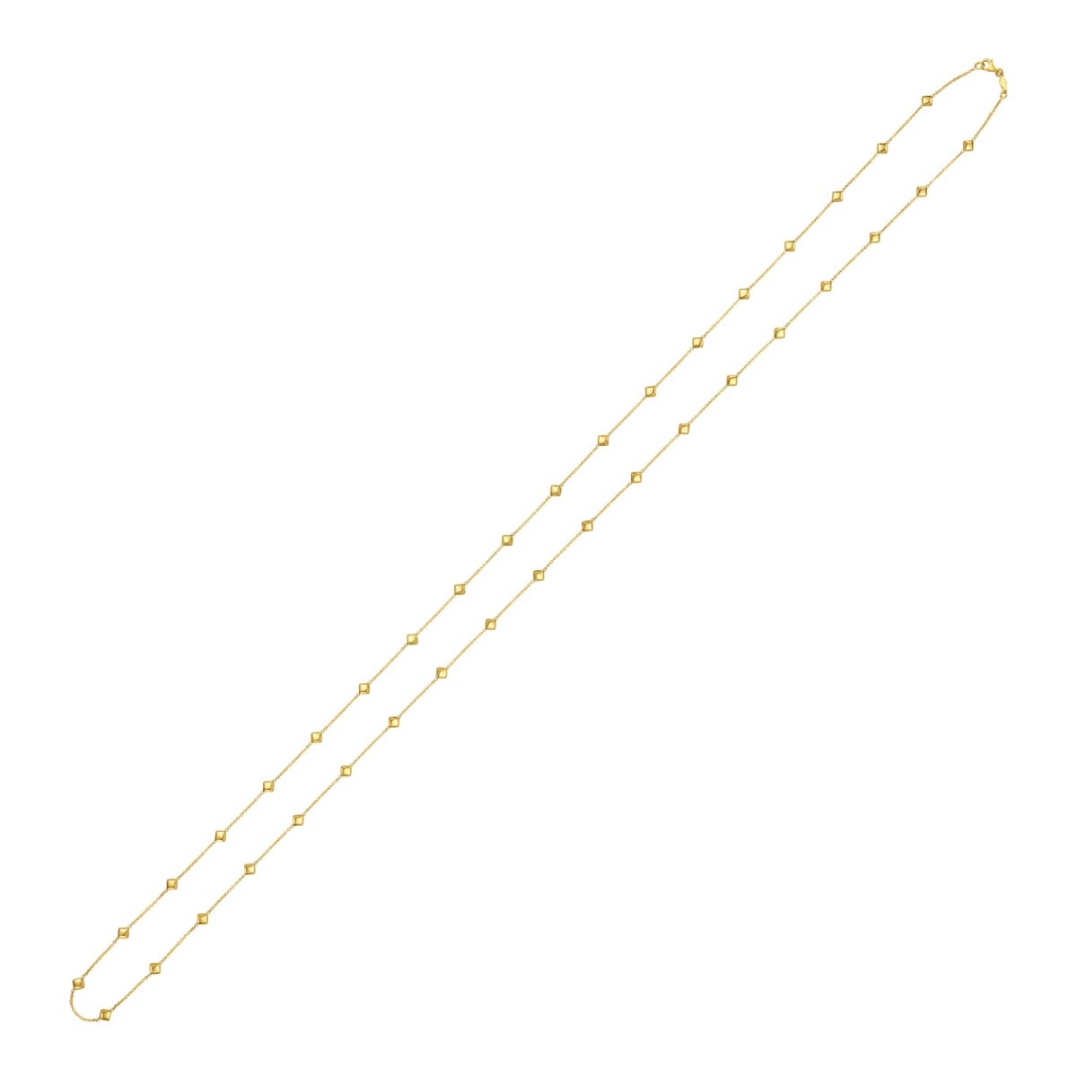 14K Pyramid Station Layered Necklace