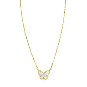 14K Primavera MOP Butterfly Necklace