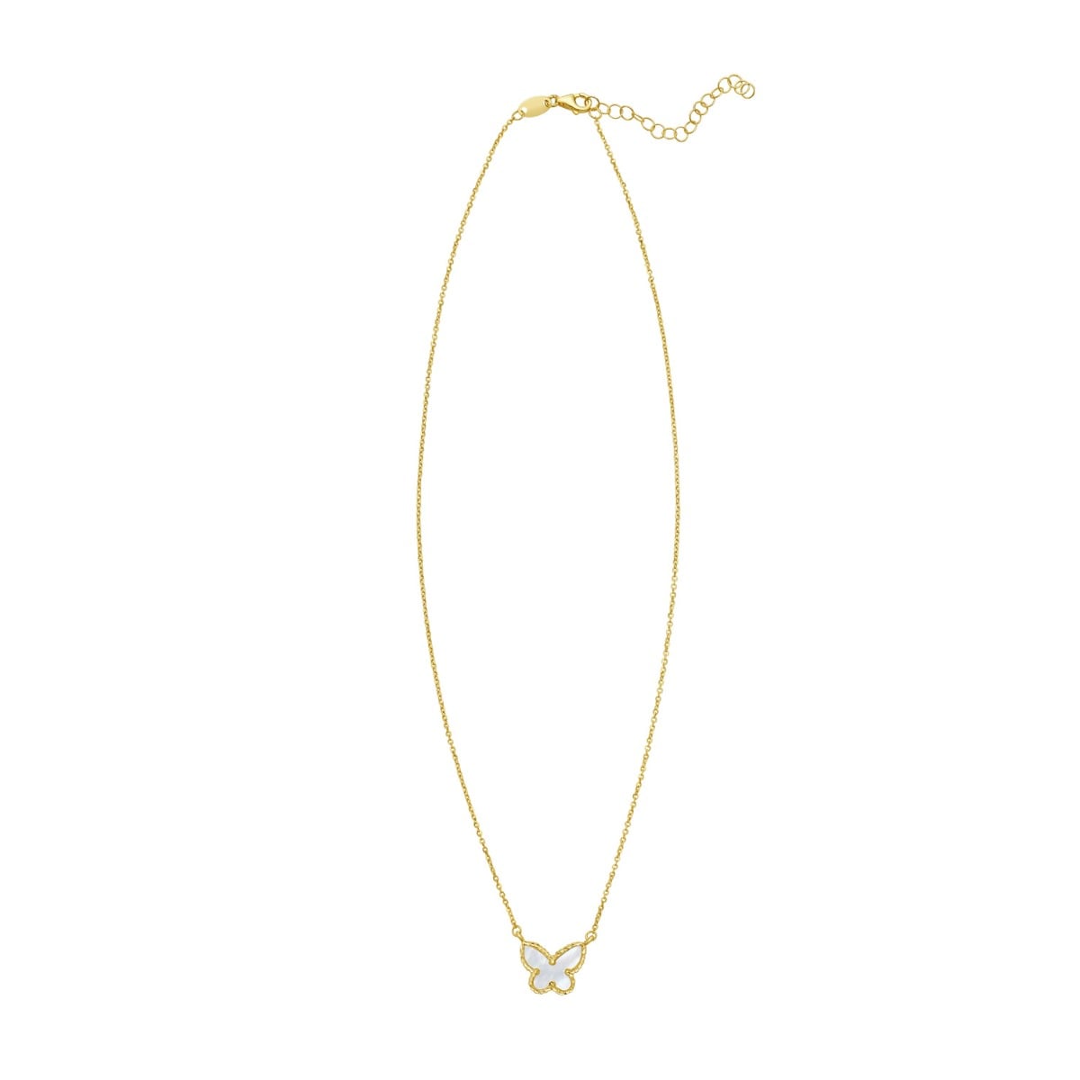 14K Primavera MOP Butterfly Necklace