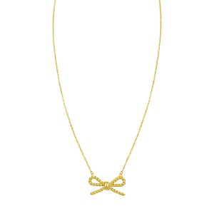 14K Rope Bow Necklace