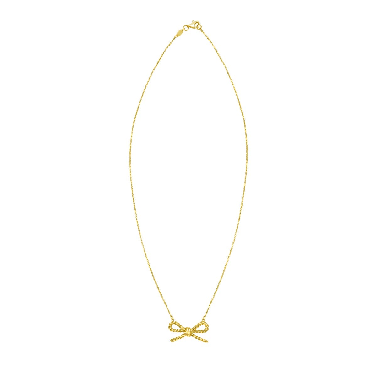 14K Rope Bow Necklace