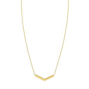 14K Chevron Necklace