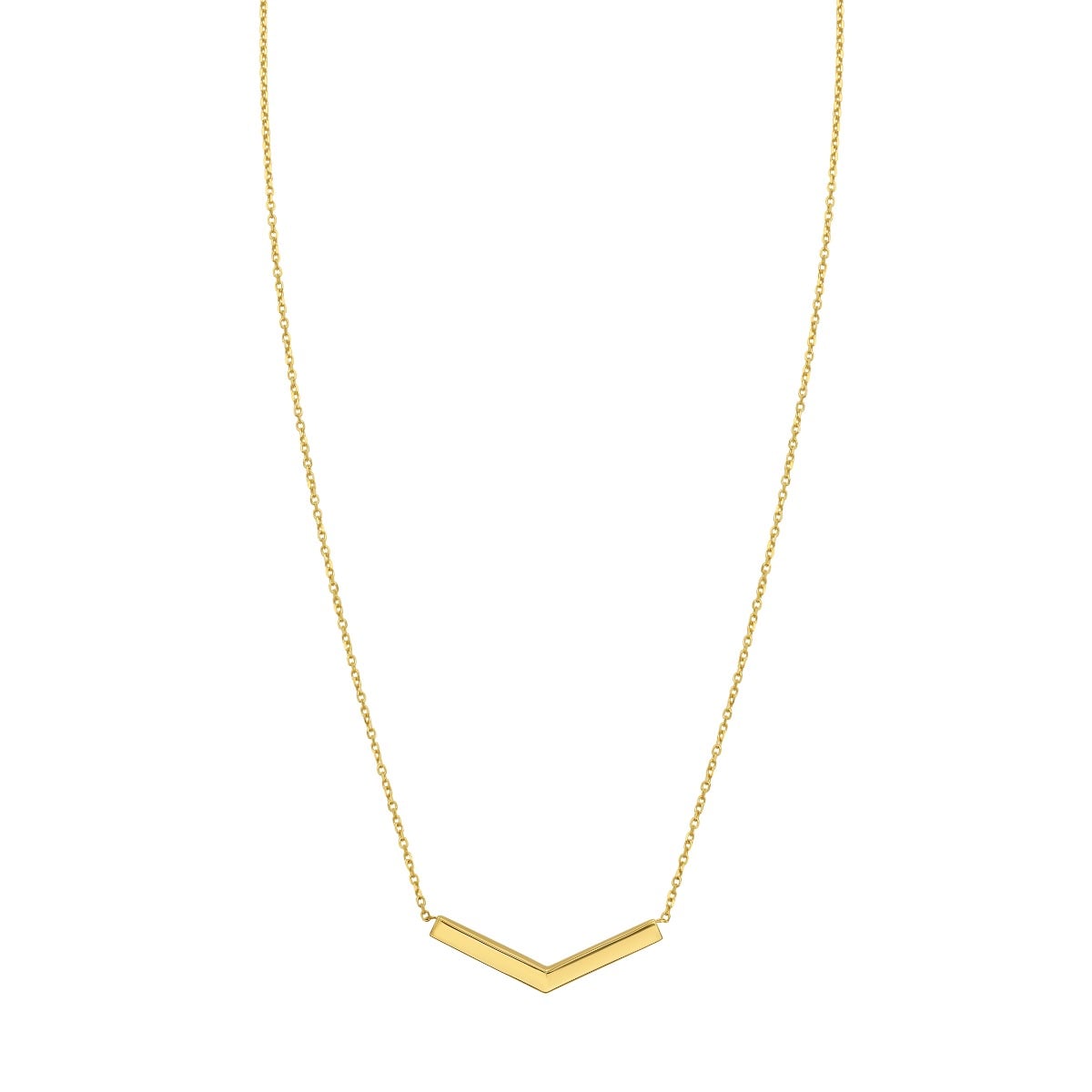 14K Chevron Necklace