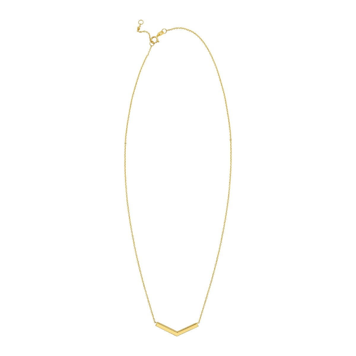 14K Chevron Necklace