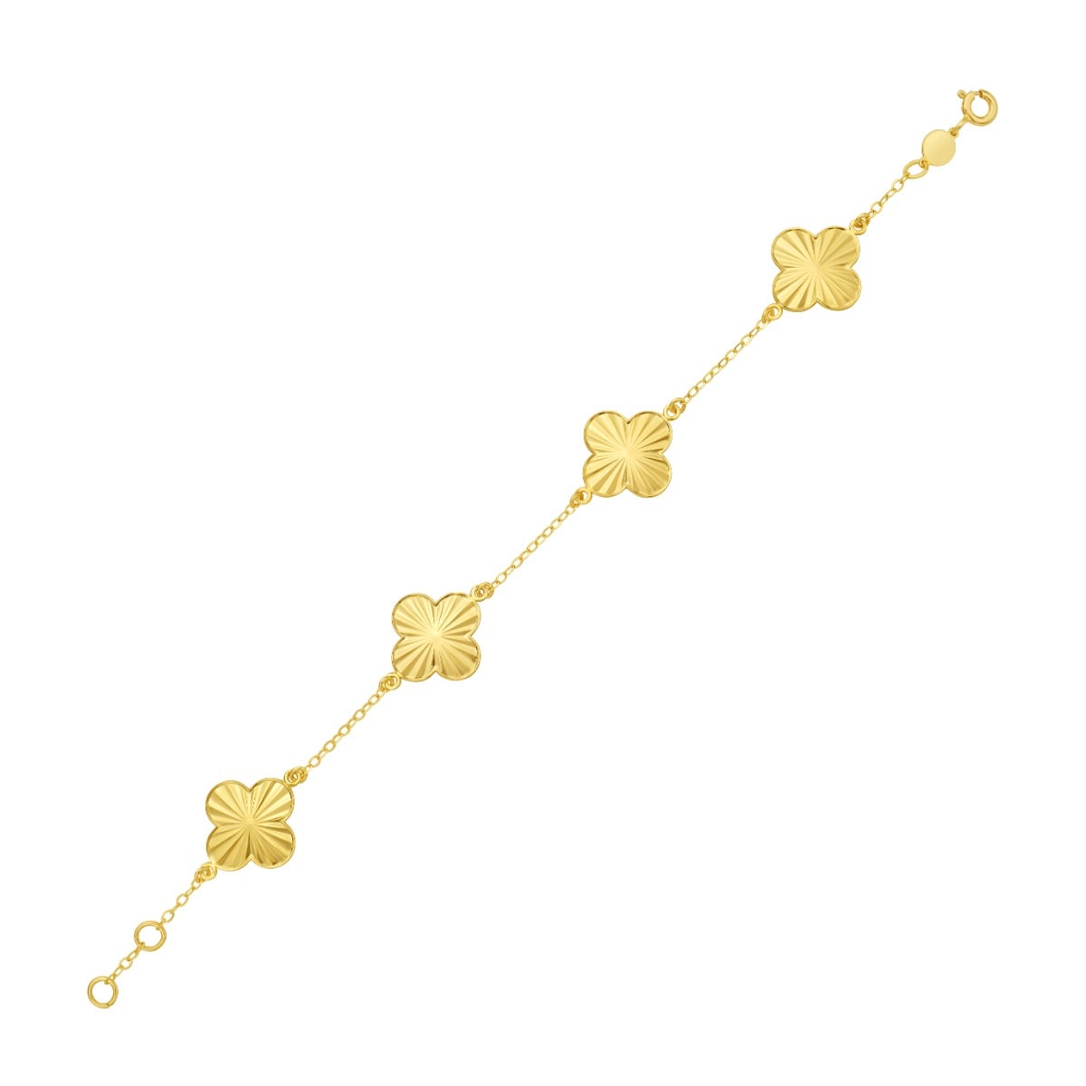 14K Golden Clover Bracelet