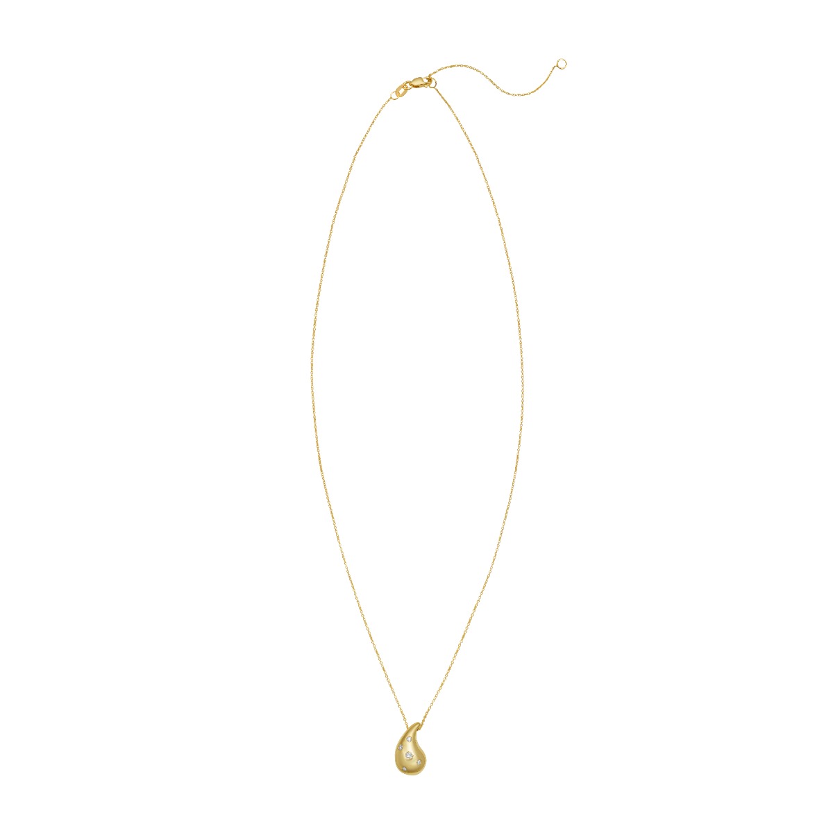 14K Diamond Raindrop Necklace