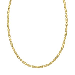 14K Gold Square Byzantine Necklace