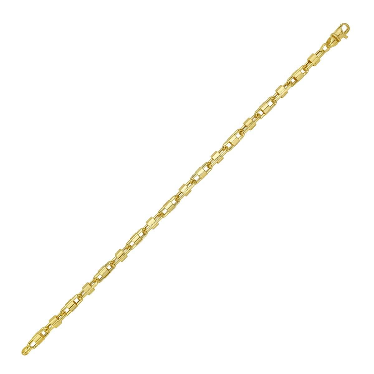 14K Gold Square Byzantine Bracelet