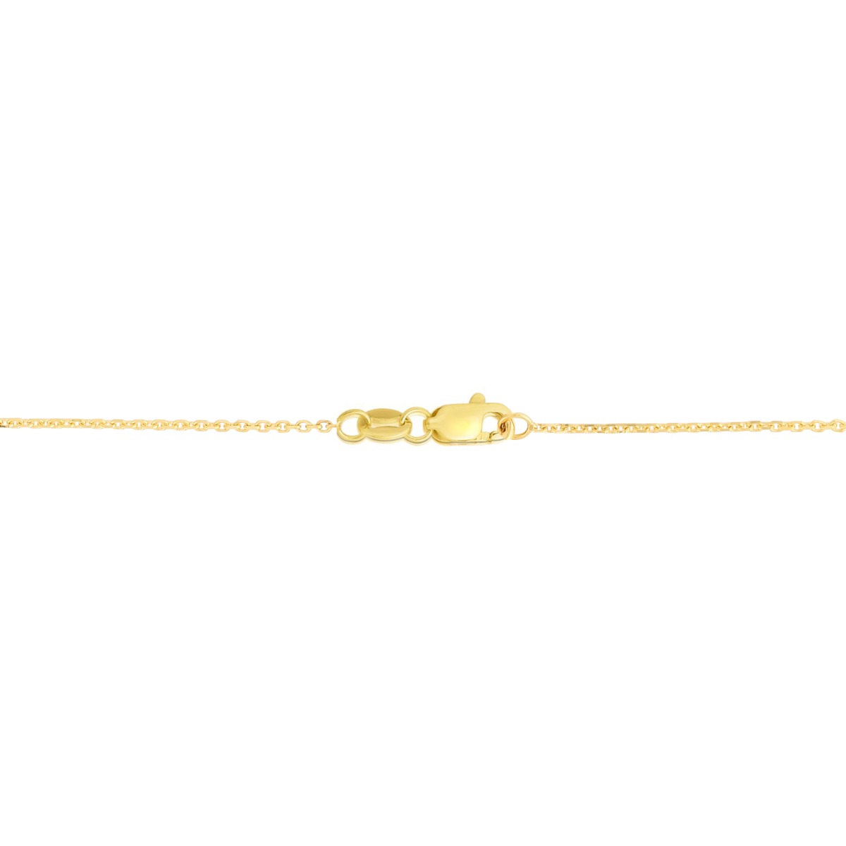14K Gold 0.87mm Diamond Cut Cable Chain