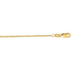 18K Gold 1.4mm Diamond Cut Cable Chain