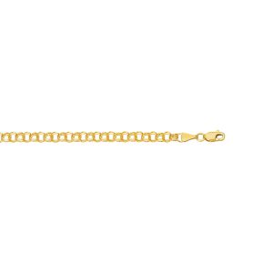 14K Gold Small Double Link Charm Bracelet