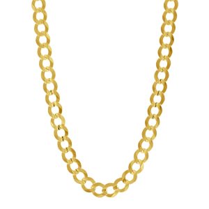 14K Gold 8.2mm Comfort Curb Chain