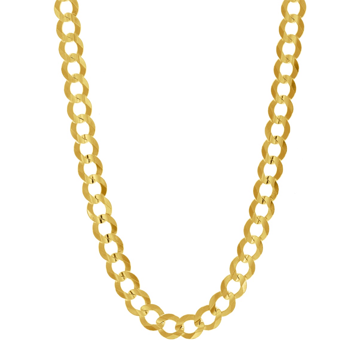 14K Gold 8.2mm Comfort Curb Chain